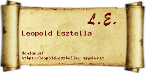 Leopold Esztella névjegykártya